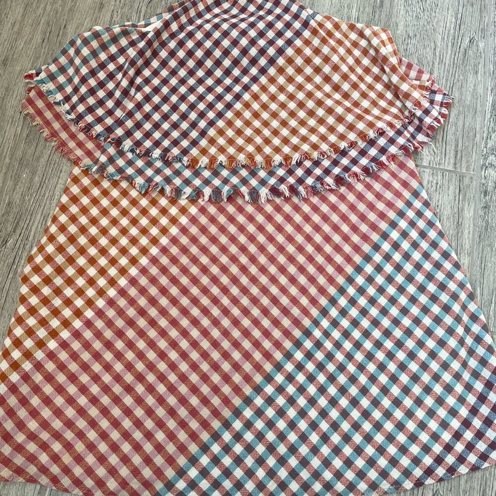 ZARA Trafaluc Rainbow Plaid mini dress - size S